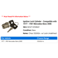 thumbnail image 2 of Ignition Lock Cylinder - Compatible with 1977 - 1981 Mercedes-Benz 280E 1978 1979 1980, 2 of 2