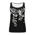 thumbnail image 6 of Jinhomg Floral Tank Top for Women 2026 Summer Sleeveless Shirts Dressy Casual Pleated Blouses Black M, 6 of 6