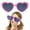 Hot Pink, variant on Funny Oversized Heart Shape Sunglasses, Hot Pink Heart Glasses, Retro Heart Sunglasses Womens, Novelty Fun Heart Sunglasses for Men, Women Fashion Heart Sunglasses 1Pcs