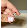 thumbnail image 2 of vylahjewellery Dainty Pear Cut Crystal Open Wedding Ring for Women Minimalist Statement Ring Elegant 10K Vermeil Yellow Gold Engagement Ring, 2 of 6