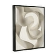 thumbnail image 3 of Stupell Industries Modern Wavy Abstraction Abstract Painting Black Floater Framed Art Print Wall Art, 17 x 21, 3 of 9