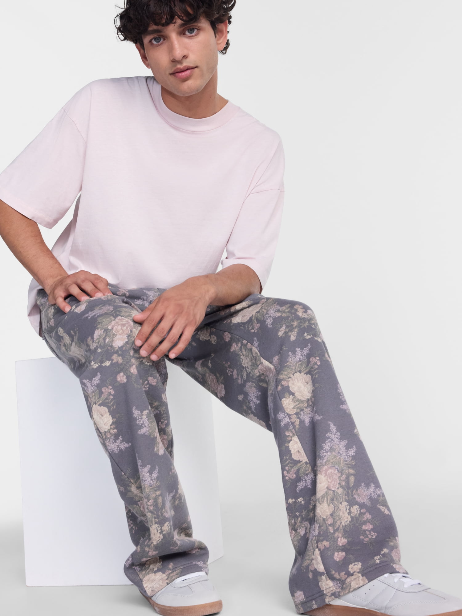 No Boundaries Fleece Open Hem Sweatpants, Men's XS-5XB