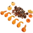 thumbnail image 4 of 1 Juego de decoración de otoño, Calabaza Artificial de Halloween, Hojas de arce, piñas artificiales, bellotas, 4 of 5