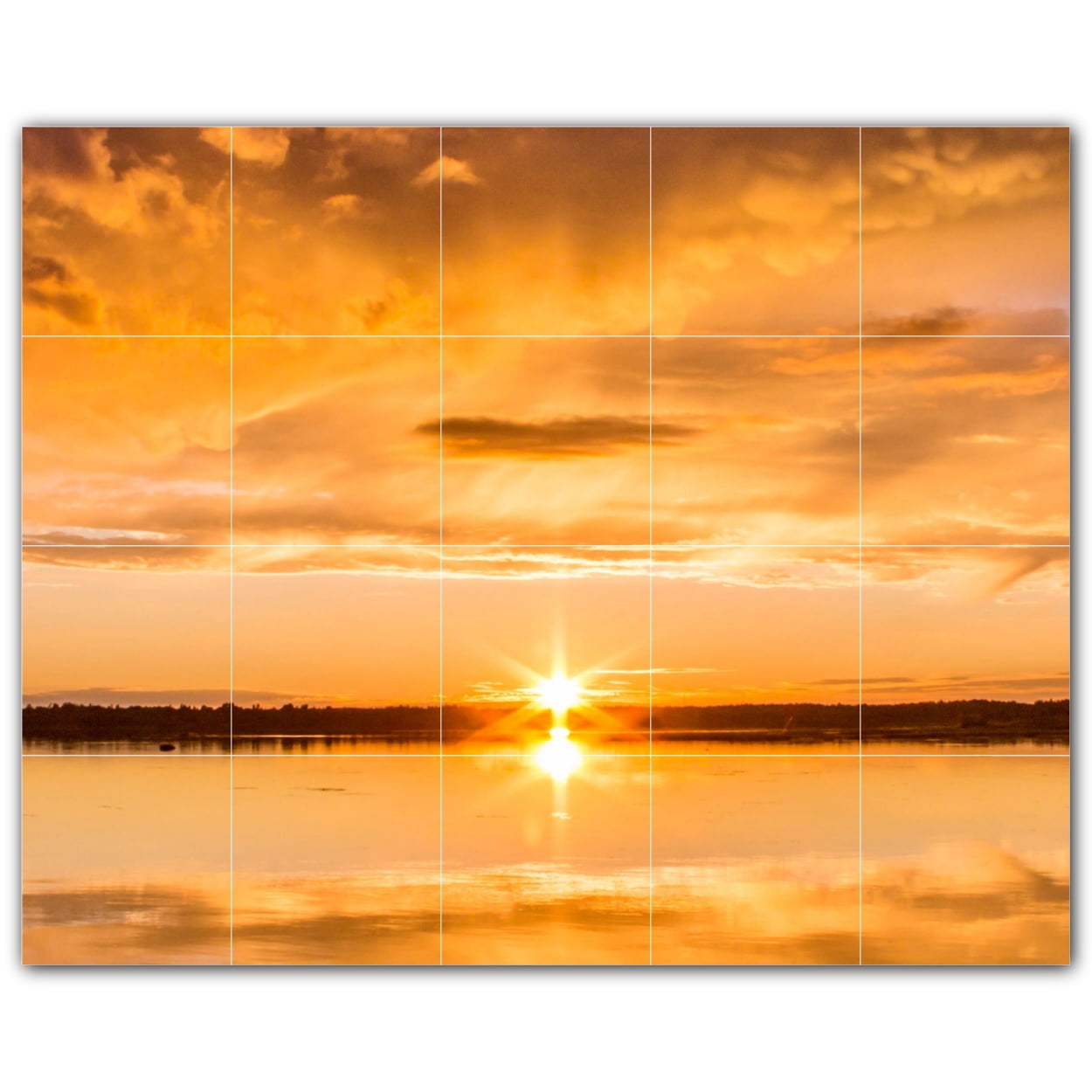 Sunset Ceramic Tile Wall Mural WAL50099554XL. 60"W