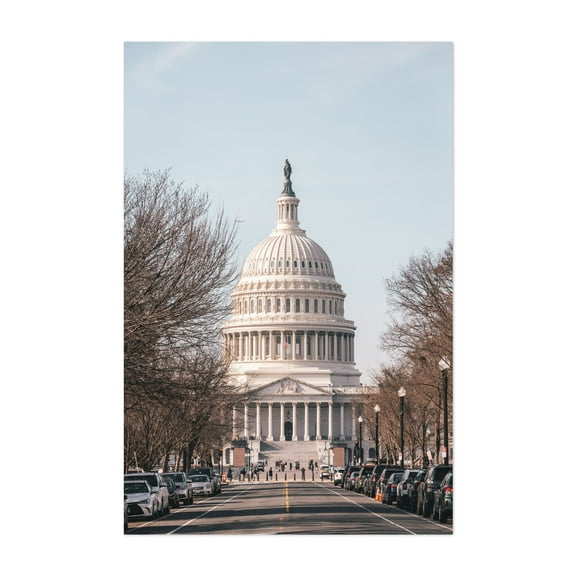 Capitol Street - Washington District of Columbia Photography Unframed Wall Art Print 5 x 7 inches