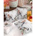 thumbnail image 3 of Pack of 2 Outdoor Pillow Covers, Christmas Robins on Pine Tree Winter Berry Wood Grain Waterproof Square Throw Pillowcase Cushion Decorative Pillow Covers for Couch Patio Tent, 26x26 in, 3 of 6