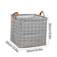 thumbnail image 3 of AKLJWH Foldable Storage Basket with Handles, Portable Linen Organizer Bin, Multipurpose Tote for Clothes, Towels, Laundry, Space Saving Supplies for Bedroom, Bathroom,#02 Gray, 3 of 6