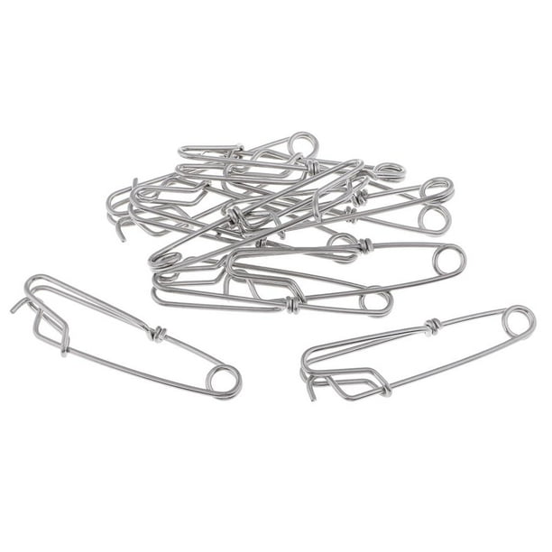 5 ~ 10 piezas de pinzas de pesca con broches de presión para línea larga, pasadores de pesca de acero inoxidable M - 10pcs