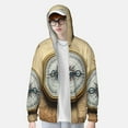 thumbnail image 2 of Balery Magnetic Old Compass On World Map Sudadera ligera de manga larga con capucha y protección solar UPF 50+ para hombre y mujer, ideal para pesca y running-XX-Large, 2 of 7