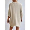 thumbnail image 4 of ALOVE Spring Round Neck Fashion Casual Solid Color Loose Women's Shorts Suit S-XL, 4 of 6
