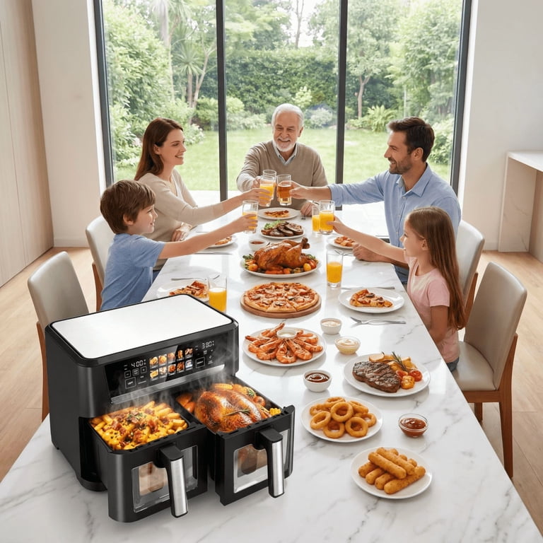 Patbrela 13QT Dual Basket Air Fryer Oven with Touchscreen photo 8
