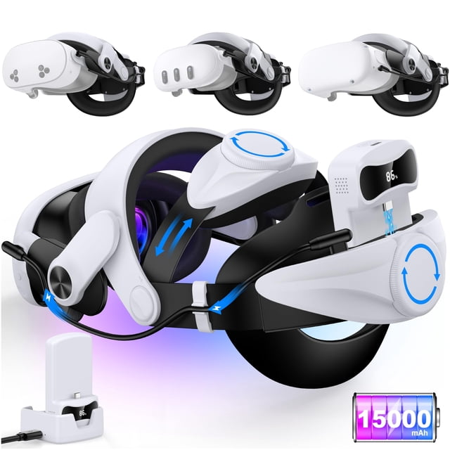 Courroie de Casque VR Kawaye Batterie Échangeable à Chaud pour Meta Quest