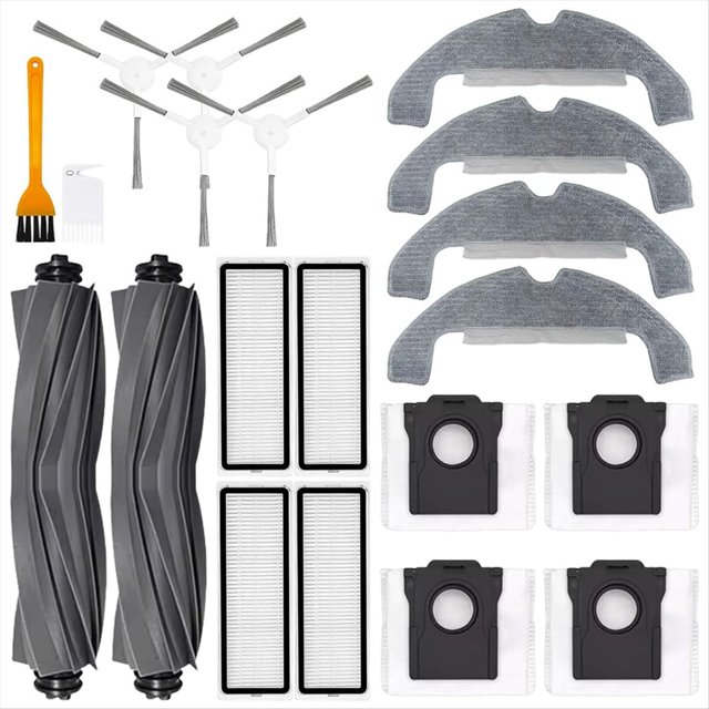 Para D10 Plus Gen 2/RLD32GD Robot Aspirador Piezas Cepillo Lateral Principal Filtro Bolsa para Polvo Paño de Trapeador Kit de Accesorios