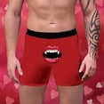 thumbnail image 2 of Xmyrz Valentine's Day High Waisted Underwear For Men Boxers Personality Suitable 3D Lip Print Relaxed Trendy Breathable Underpants, 2 of 4