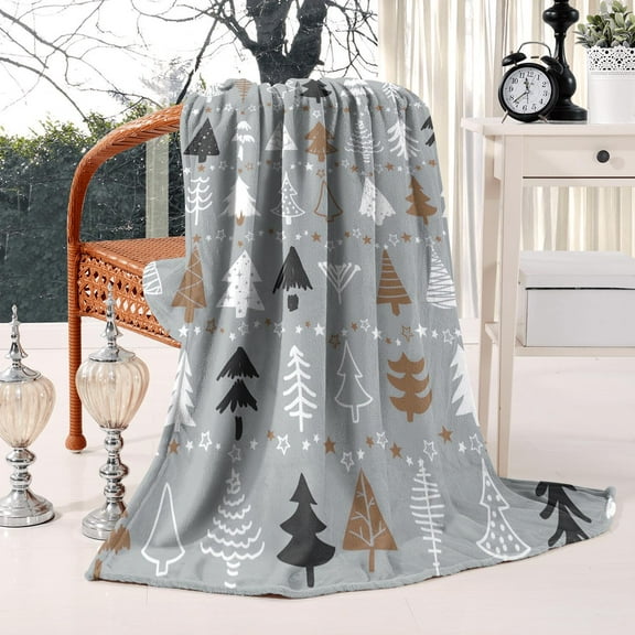 Cozy Christmas Gift Throw Blanket, 50" x 60" Ultra Soft Flannel for Sofa & Bed - Festive Holiday Plush for Family Snuggling and Movie Nights