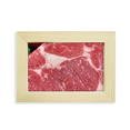 thumbnail image 1 of La textura de la carne cruda de alimentos carne roja Escritorio de madera Arte Pintura 5x7 pulgadas marco de foto foto, 1 of 4