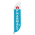 thumbnail image 2 of Pharmacy Feather Flag(11.5Feetx2.5Feet) By Dreamcontroller For Business Outside With Optional Add-On Pole(15Feet) and Groundspike | Custom Swooper Flag | Made In Usa, 2 of 7