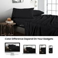thumbnail image 4 of SGI Bedding 600 TC Egyptian Cotton Bed Sheet Set - Twin Size Sheets 600 Count Sheets for Twin Size Bed - Soft, Durable Sheets Cotton Sheets in 600 TC 12" Deep Black, 4 of 8