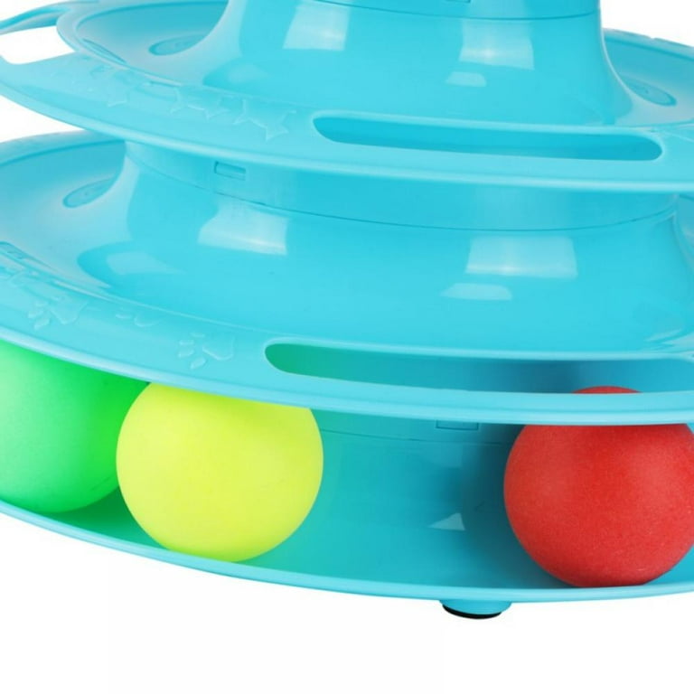Kalevel Cat Toys Roller Ball Track Tower Turntable Exercise Interactive Cat  Toy for Indoor Multiple Cats