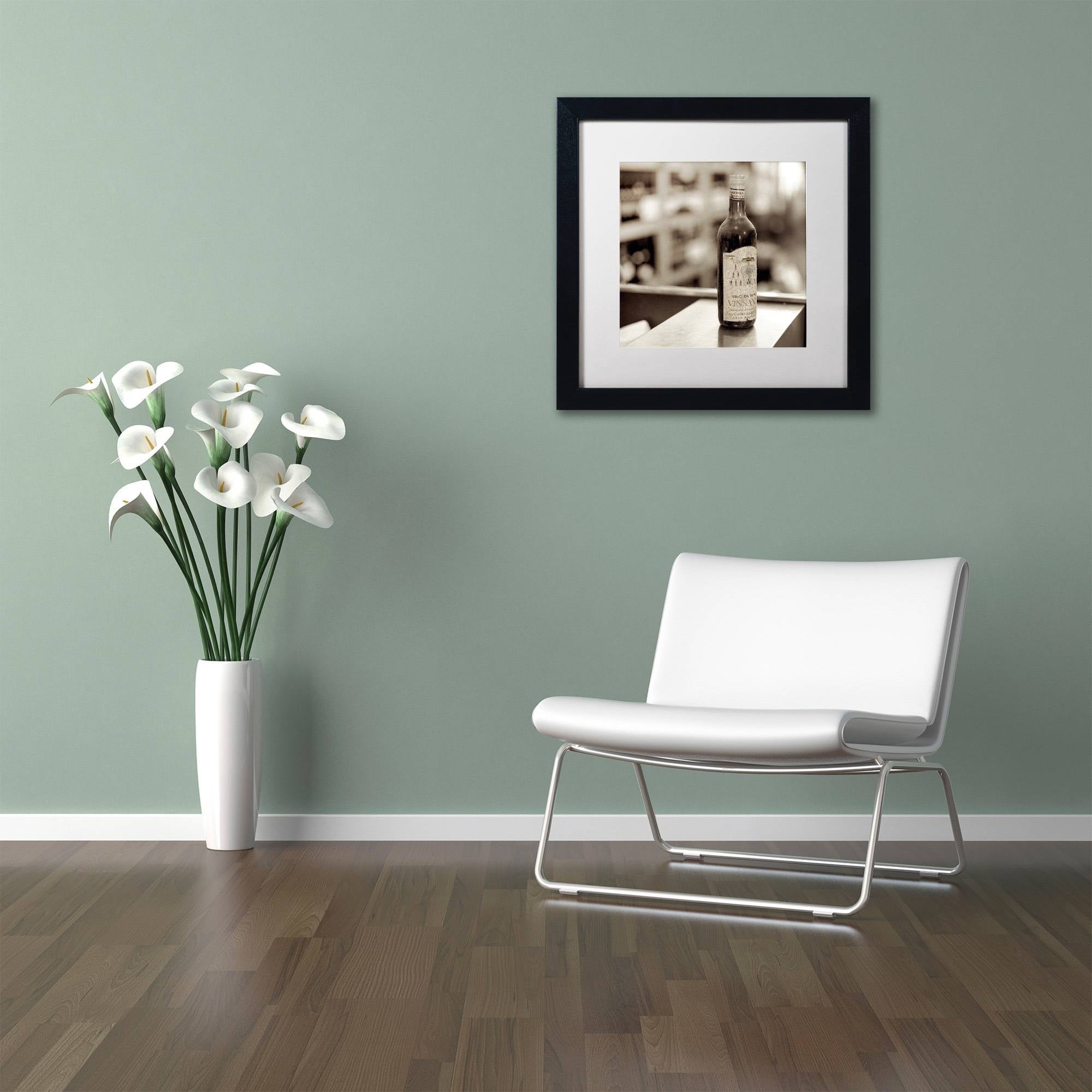 Trademark Fine Art "Tuscany Caffe III" Canvas Art by Alan Blaustein, White Matte, Black Frame