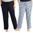 thumbnail image 4 of Lucky Brand Women's 2-Pack Lightweight Ultra Soft Star Print Relaxed Fit Lounge Pj Pants, 4 of 5