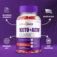thumbnail image 2 of (3 Pack) UltraQuick Keto ACV Gummies, Apple Cider Vinegar, Max Strength, 3 Month Supply Dietary Supplement, Made in USA, 2 of 8