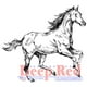 Deep Red Stamps Cheval Fougueux – image 2 sur 2