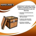 thumbnail image 7 of Minecraft Brown Chest Fabric Storage Bin Cube Organizer with Lid,13 Inches, 7 of 7