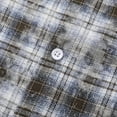 thumbnail image 5 of FDGIU Men's Plaid Flannel Shirt - Slim Fit Button Down, Cozy Long Sleeve Fall Winter Layering Piece with Pocket, Snap Front Checkered Casual Shirt, 5 of 7