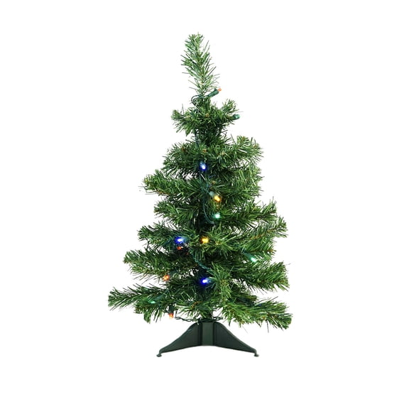 Northlight Pre-Lit Medium Mixed Classic Pine Artificial Christmas Tree - 2' - Multicolor LED Lights