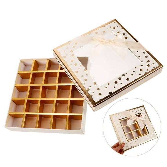 OHOIOLLA 20.5X7.9X1.6In Beige Cardboard Chocolate Packaging Box for Heart Shaped Chocolate Box 1Pcs