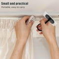 thumbnail image 3 of Homoyoyo 2 Pairs Self Adhesive Curtain Rod Brackets No Drill Ceiling Mount Black Easy Install Strong Hold, 3 of 8
