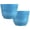 Bright Blue, variant on Garden Elements Indoor/Outdoor Glazed Brushed Happy Plastic Planter, Large, Dark Purple, 15" (Pack of 2)
