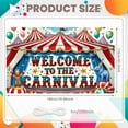 thumbnail image 2 of Clown Design Carnival Banner Elephant  Circus Display Colorful Balloons Striped Tent Welcome Backdrop for Carnival Party Circus Event Welcome Celebration, 2 of 8