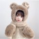 thumbnail image 1 of Kids Teens Girls 3 in 1 Warm Set Plush Fluffy Cartoon Winter Hat Scarf Mitten Gloves WD.WDQZL Hogar, 1 of 1