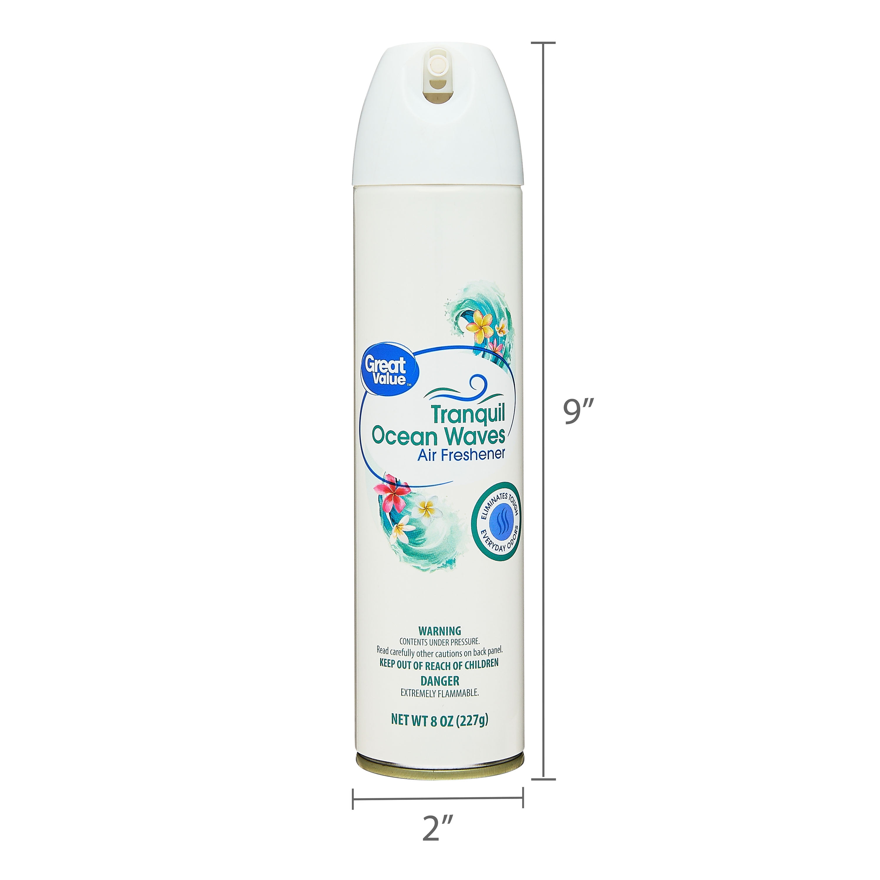 (2 pack) Great Value Aerosol Air Freshener, Tranquil Ocean Waves, 8 oz