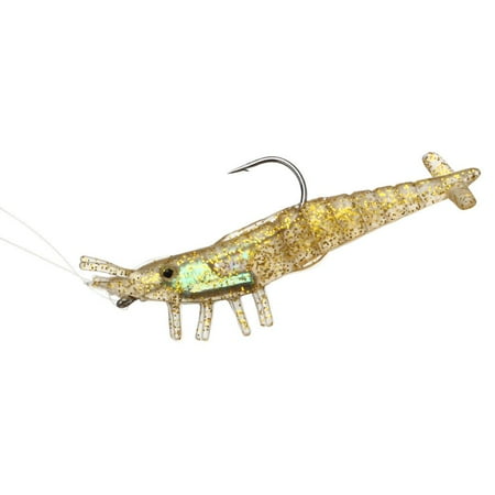 Powerful Lure Simulation Shrimp Fishing Lure Fish Tools Fishing Tackle Swimbait Soft Fake Bait GOLD