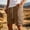 Coffee, variant on Sevevn Men's Cargo Shorts Elastic Waist Drawstring Casual Shorts with Multi-Pockets
