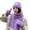 Purple, variant on qolati Winter Hat Scarf Gloves Set for Women Warmer Thick Cable Beanie Long Scarf Gloves 3 in 1 Set