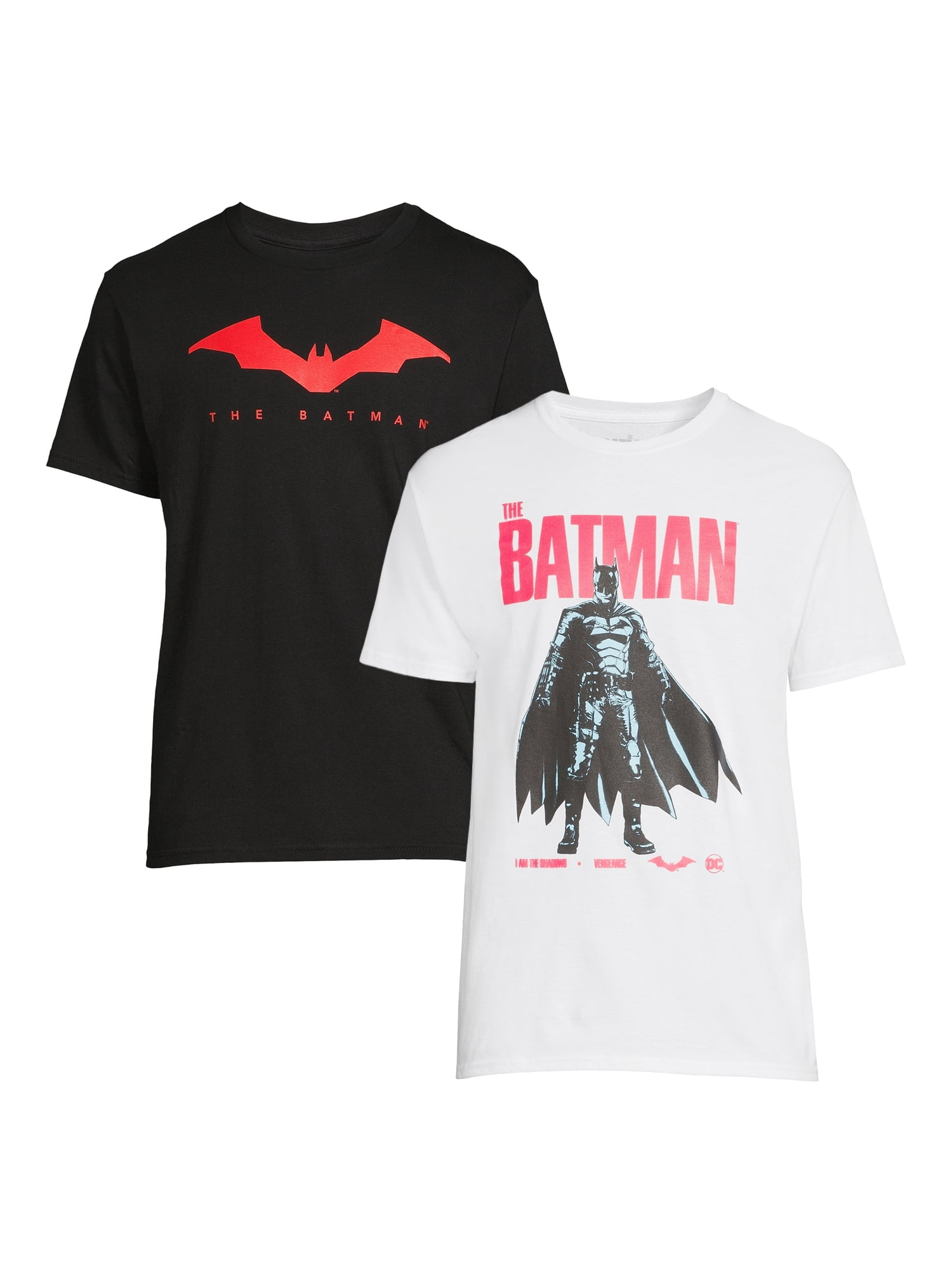 Batman Logo and Poster Men's & Big Men's Graphic T-Shirts, 2-Pack -  