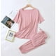 thumbnail image 4 of Conjunto de Pijamas de algodón Modal para mujer, ropa de dormir holgada, pantalón corto informal, pantalones de manga, ropa para el hogar, primavera y verano, 4 of 4