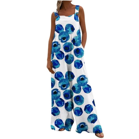 

Xihbxyly Jumpsuits for Women 2023 Summer Casual Maternity Overalls Boho Comfy Cotton Linen Jumpsuit Baggy Button Bib Loose Overalls Plus Size Pants Maxi Pockets Rompers Liquidation Boxes Returns #1