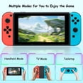 thumbnail image 3 of Controlador compatible con Nintendo Switch, soporta vibración dual/control de movimiento/captura de pantalla/función de reactivación, en colores rojo y azul, 3 of 8