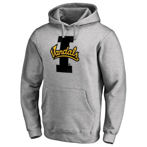 Men's Ash Idaho Vandals Primary Team Logo Pullover Hoodie