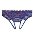 thumbnail image 1 of Gibobby Panty sexy Ajuste Calzoncillos encaje sexy para mujer Bragas Tangas Lencería Ropa interior Calzoncillos mujer（Azul，Talla única), 1 of 5