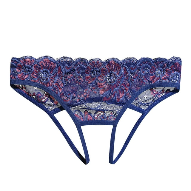 Gibobby Panty sexy Ajuste Calzoncillos encaje sexy para mujer Bragas Tangas Lencería Ropa interior Calzoncillos mujer(Azul,Talla única)