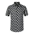 thumbnail image 5 of INSPIRE CHIC Polka Dots Shirt for Men's Summer Short Sleeves Dots Printed Dress Shirts Black M, 5 of 5