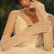 thumbnail image 2 of Guantes de tul transparentes para novia, guantes de boda de encaje largo con perlas Vintage para mujer, 2 of 3
