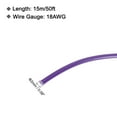 thumbnail image 2 of Uxcell 18AWG Stranded Hookup Wire 15m/50ft Purple Electrical UL1007 Spool Tinned Copper Wire for Internal Connecting Marine, 2 of 7