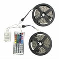 thumbnail image 1 of Tira LED de 5 m con control remoto, RGB regulable que cambia de color, ideal para dormitorio, cocina y habitación infantil (2 rollos, resistente al agua)., 1 of 4